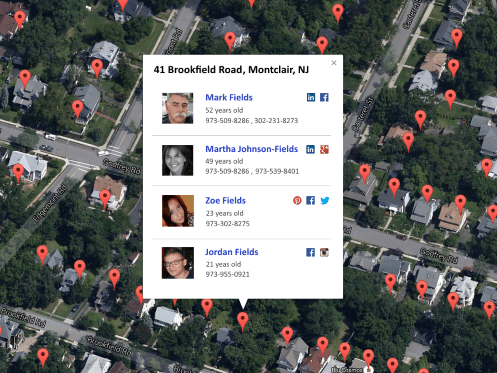 Pipl Map View